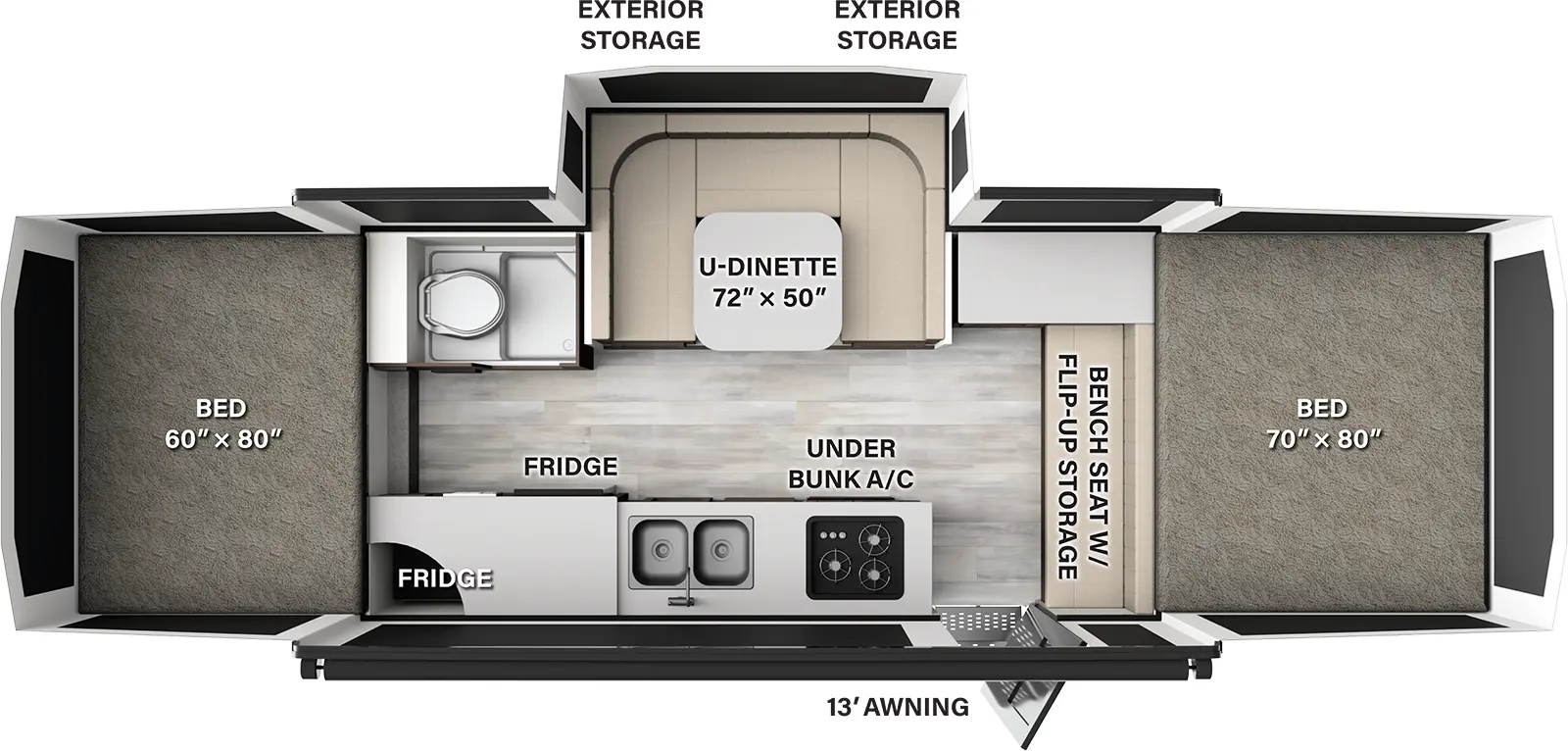 Rockwood Tent 277FT Floorplan